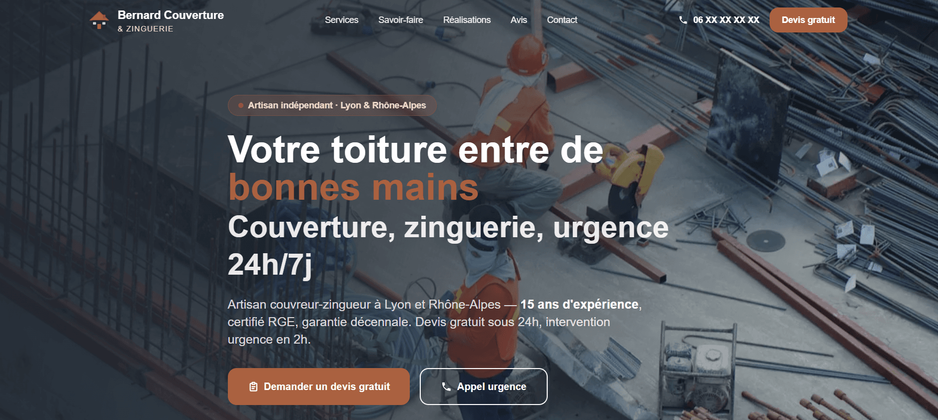 Aperçu du site Bernard Couverture